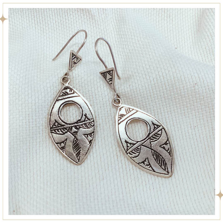 KASRA - Silver Drop Earrings