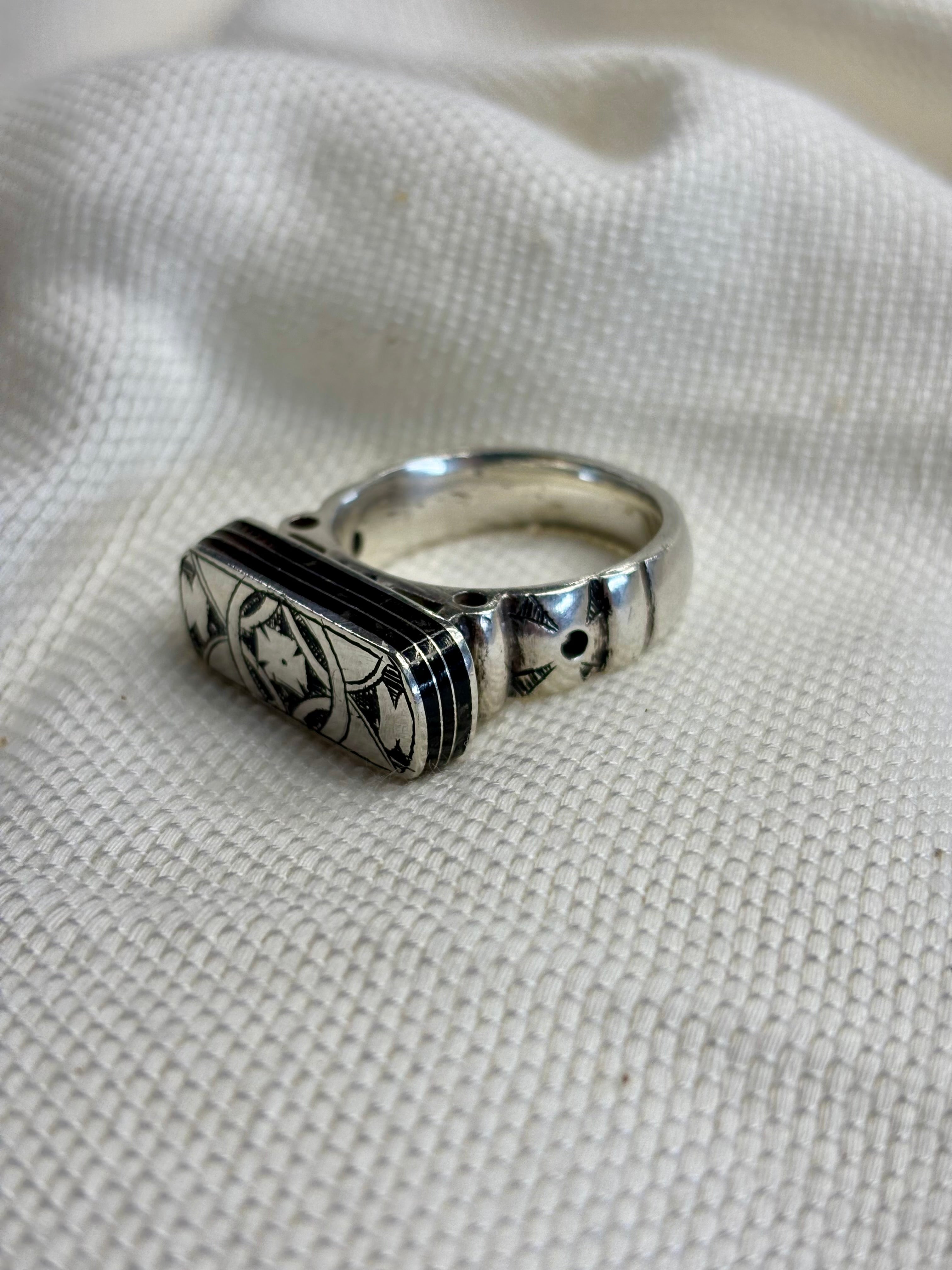 HADI Silver Tribal Ring – caravan&co nz