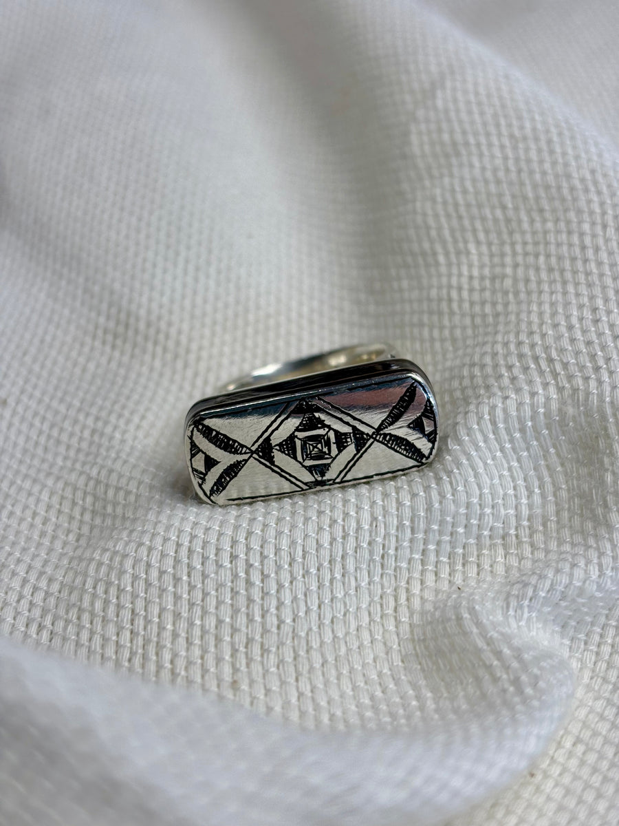 ABBAS Silver Tribal Ring