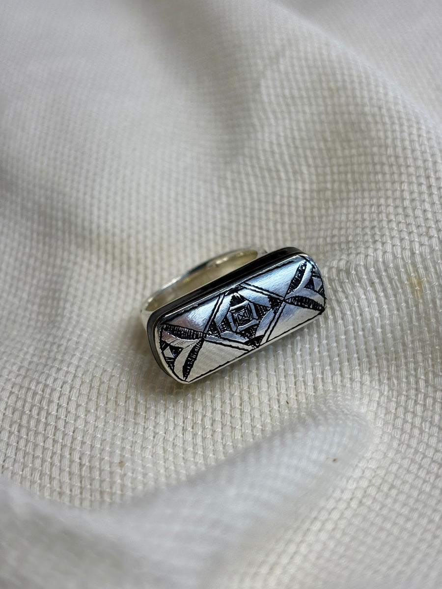 ABBAS Silver Tribal Ring