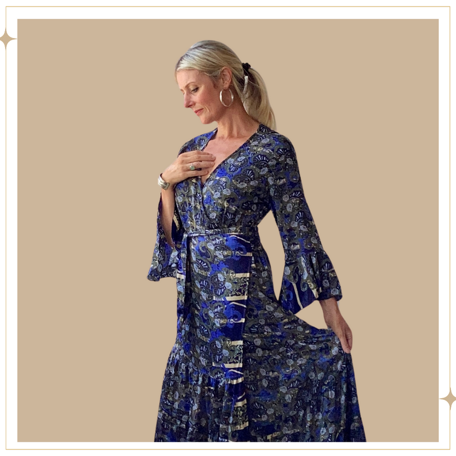 ATHENA dress - Bluebell