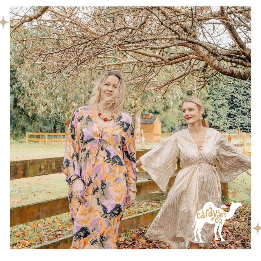MAYA kaftan dress - Autumn Glow