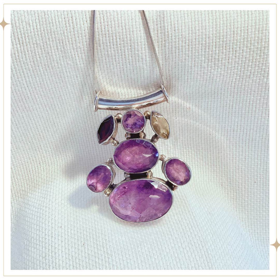 NADIRA - Amethyst, Citrine & Garnet Necklace