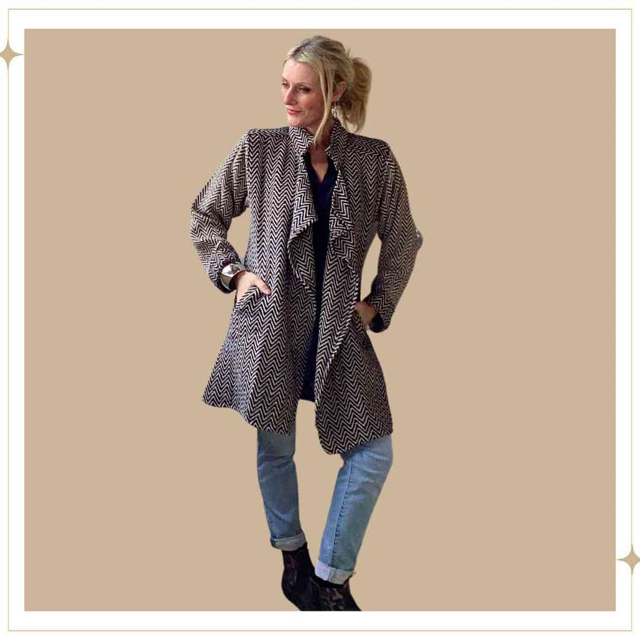 DHARAN Handloom waterfall jacket caravan co nz