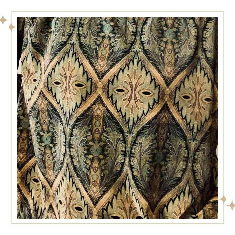 GWEN velour blouse - Thyme