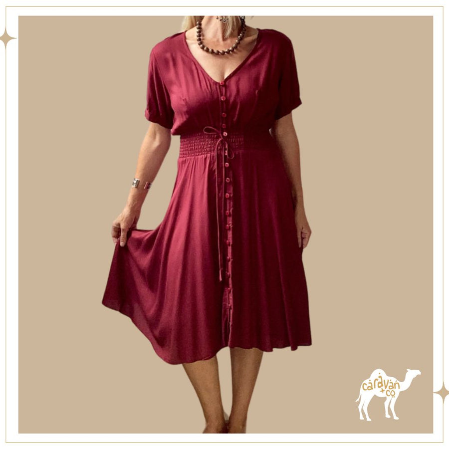 GEMMA Midi dress - Mulberry
