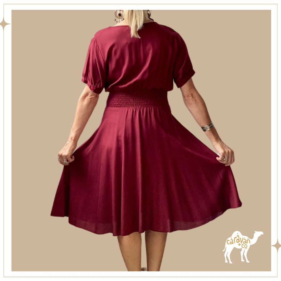 GEMMA Midi dress - Mulberry