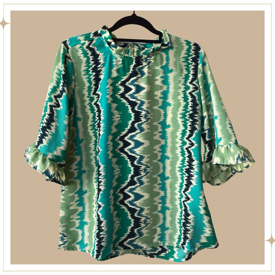GWEN silk blouse - Lagoon