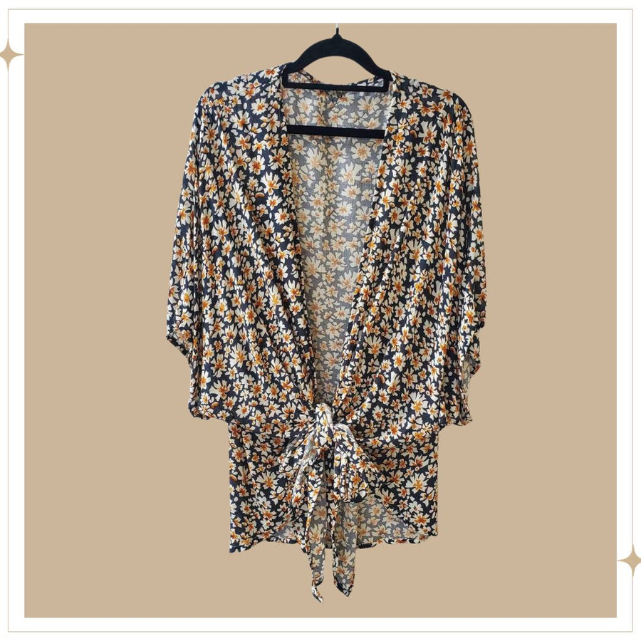 HANA Tie Front Top - Bryony