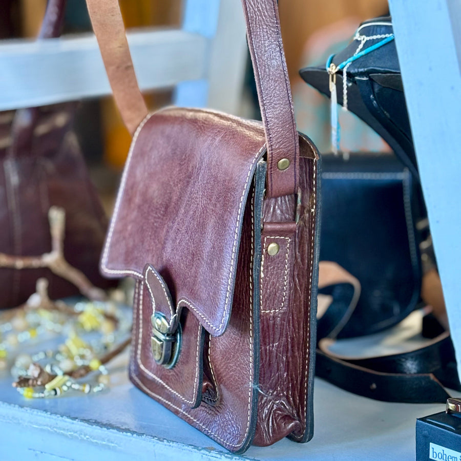 Mahogany Haqiba traditional satchel (small)