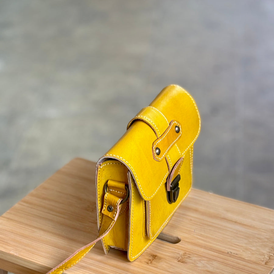 Sadar - Yellow Leather Satchel