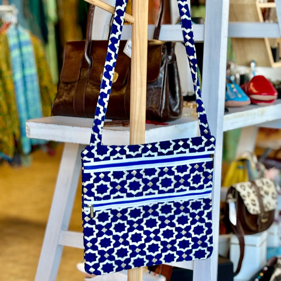 Dhamal-Buckram Satchel 'Blue'