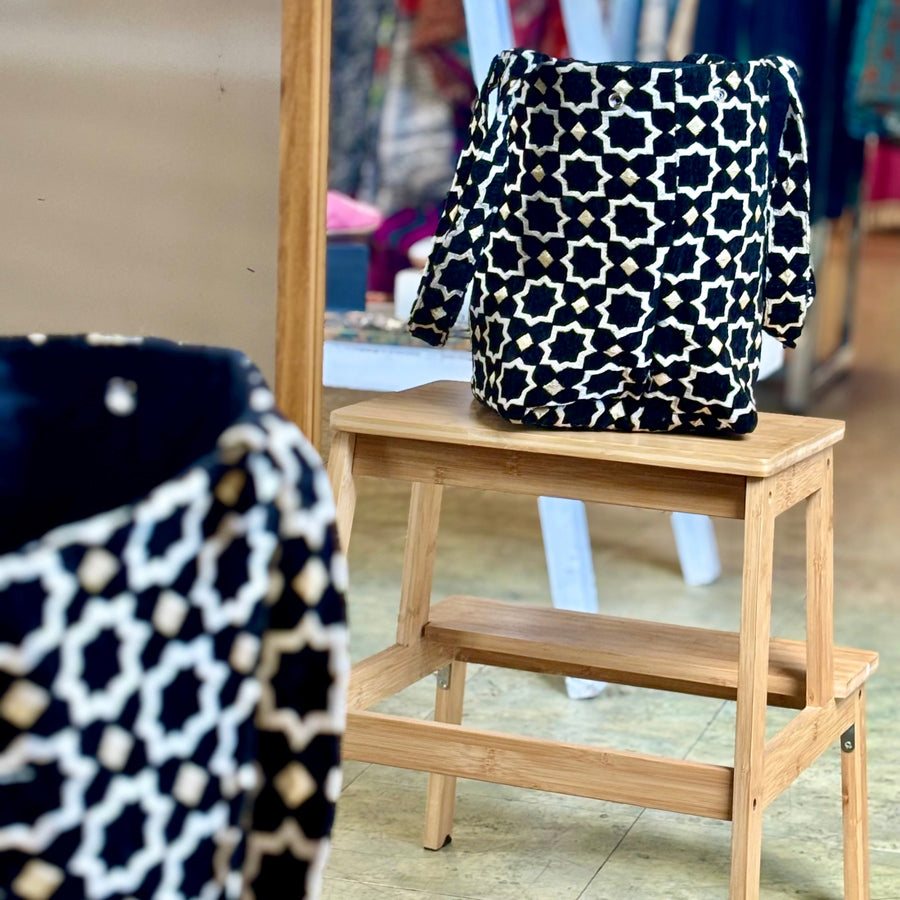 Shaan-Buckram Tote Bag 'Black'