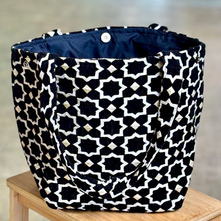 Shaan-Buckram Tote Bag 'Black'