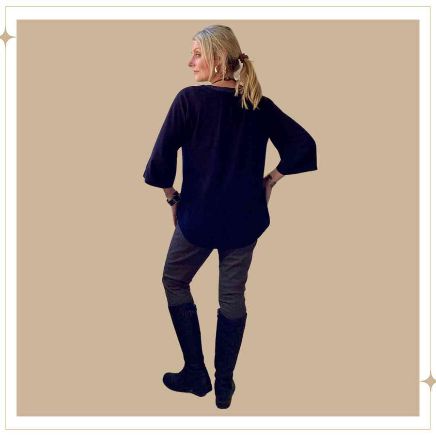 JAMILA blouse - Black - Rayon