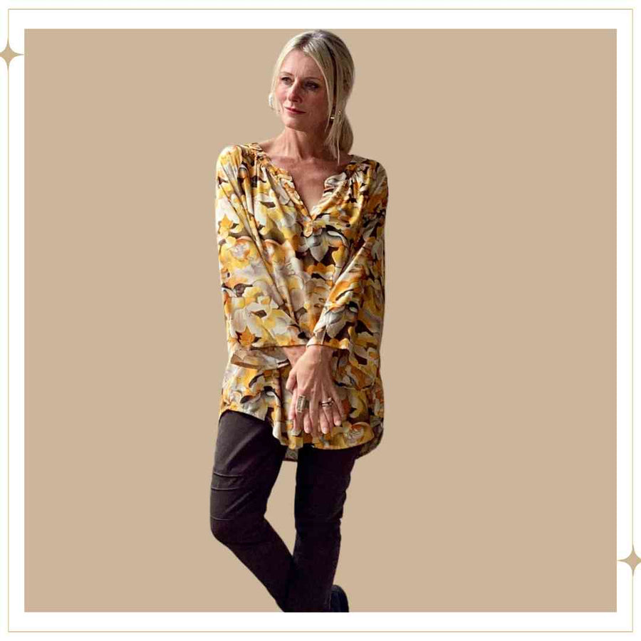 JAMILA blouse - Caramel (Size 16-18)