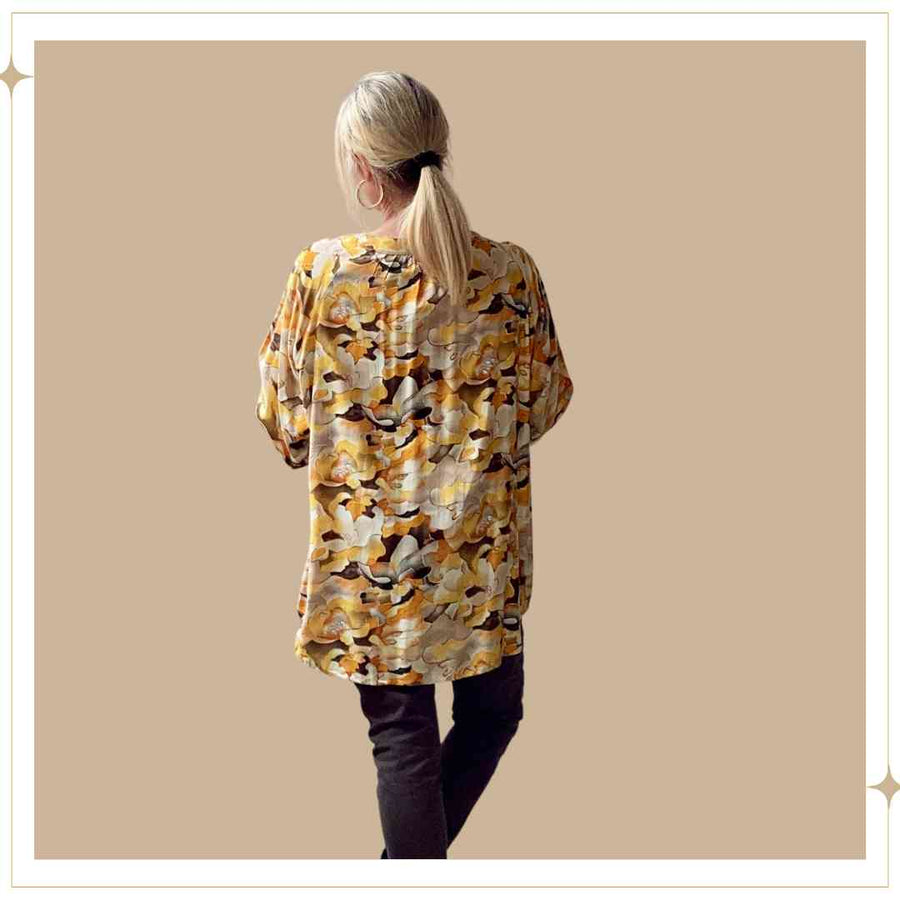 JAMILA blouse - Caramel (Size 16-18)