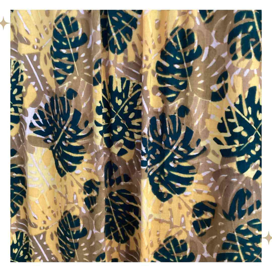 JAMILA blouse - Yellow/Green Monstera