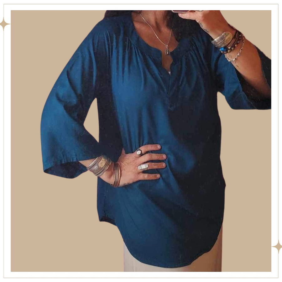 JAMILA blouse - Sea