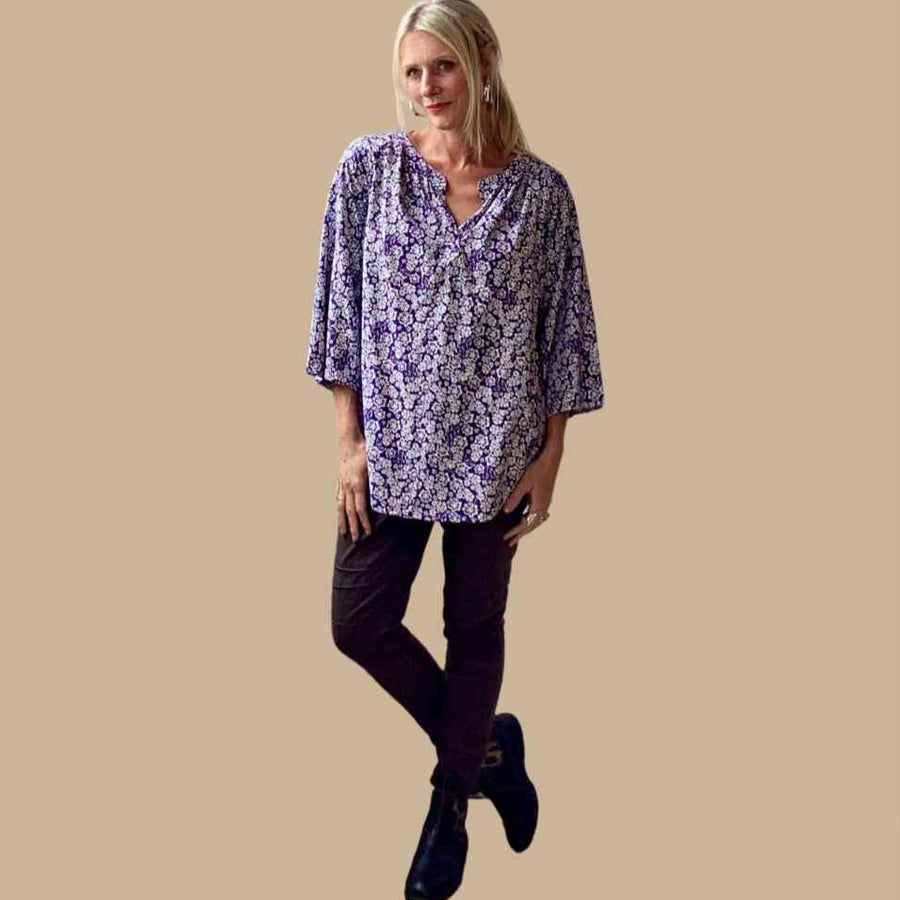 JAMILA blouse - Blue indigo