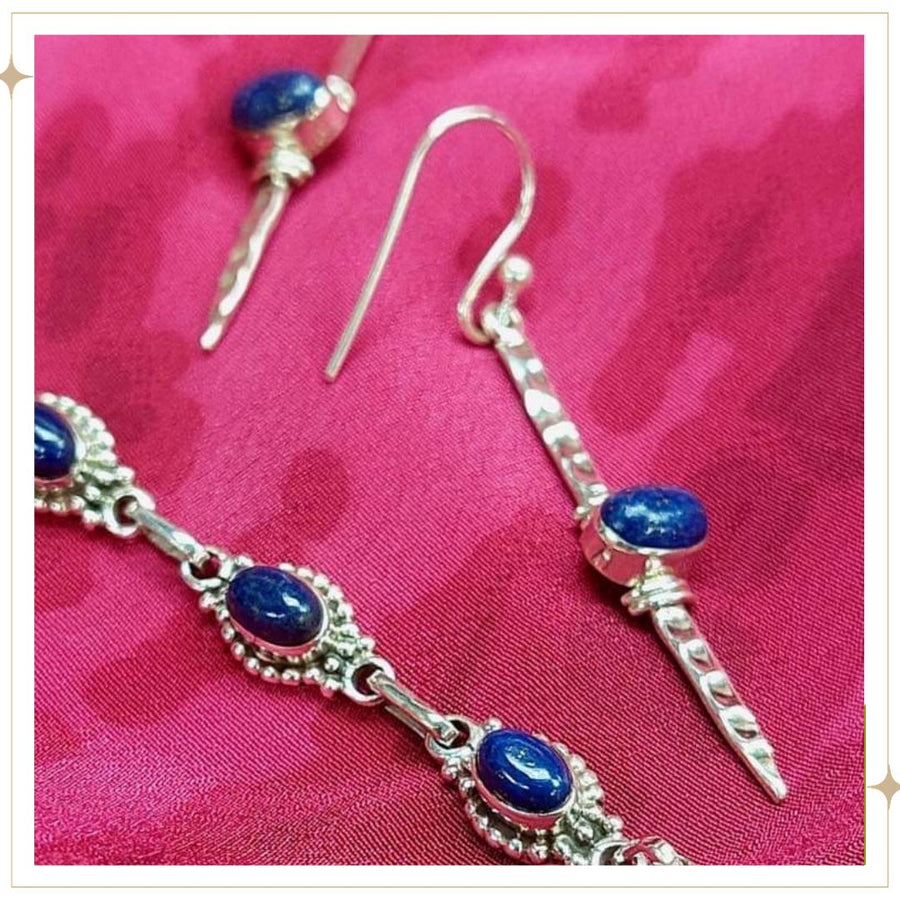 MUSTAQIM - Lapis Lazuli & Silver Earrings