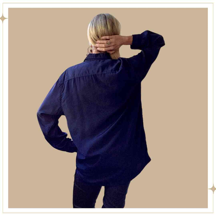 Maha Long Sleeved Unisex Shirt - Saturn - Sapphire