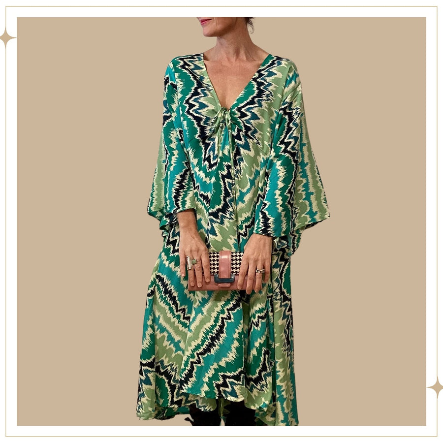 MAYA kaftan dress - Lagoon