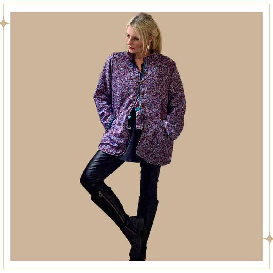 Purple Rain Quilted Jacket - One Off - S/M