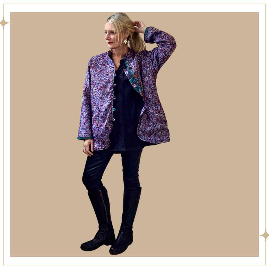 Purple Rain Quilted Jacket - One Off - S/M