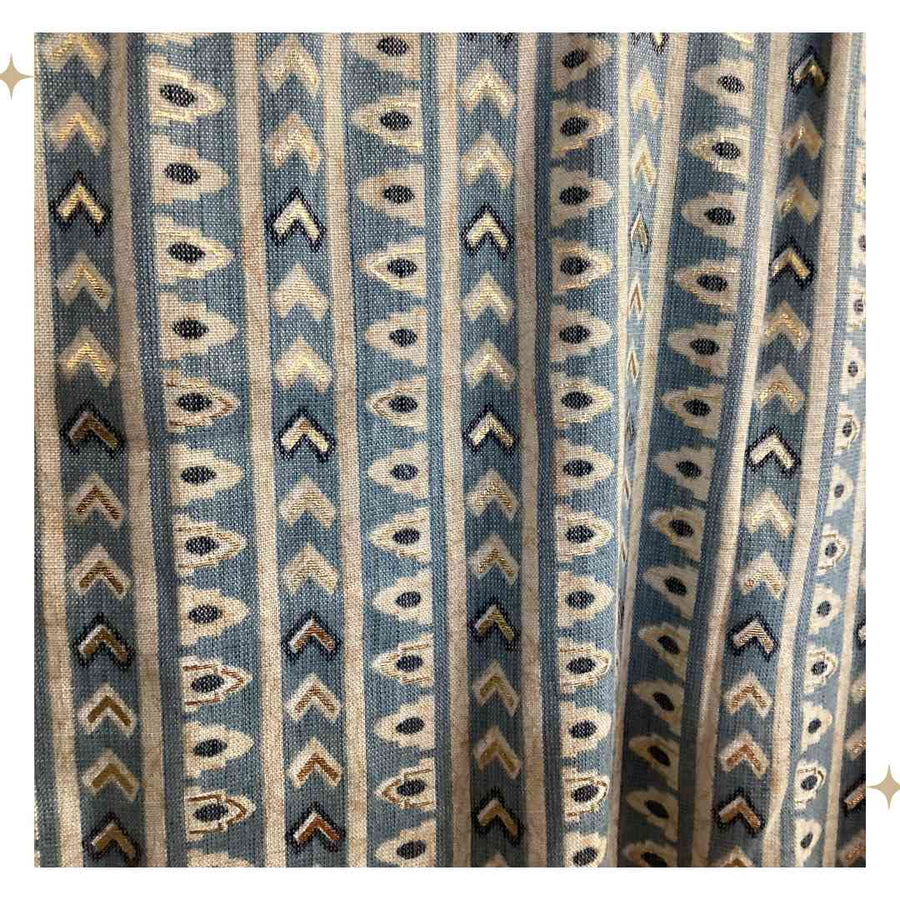 SALMA Button Blouse - Blue Hearts