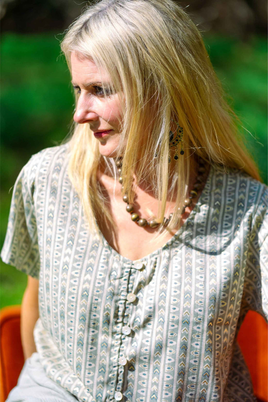 SALMA Button Blouse - Anastasia