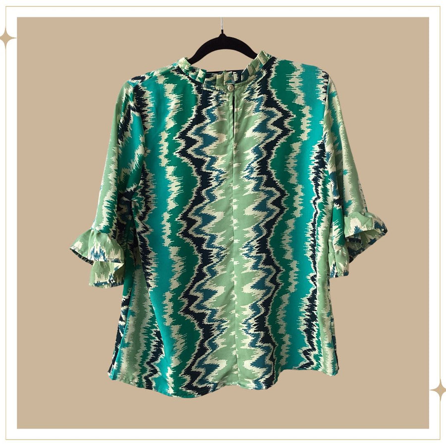 GWEN silk blouse - Lagoon