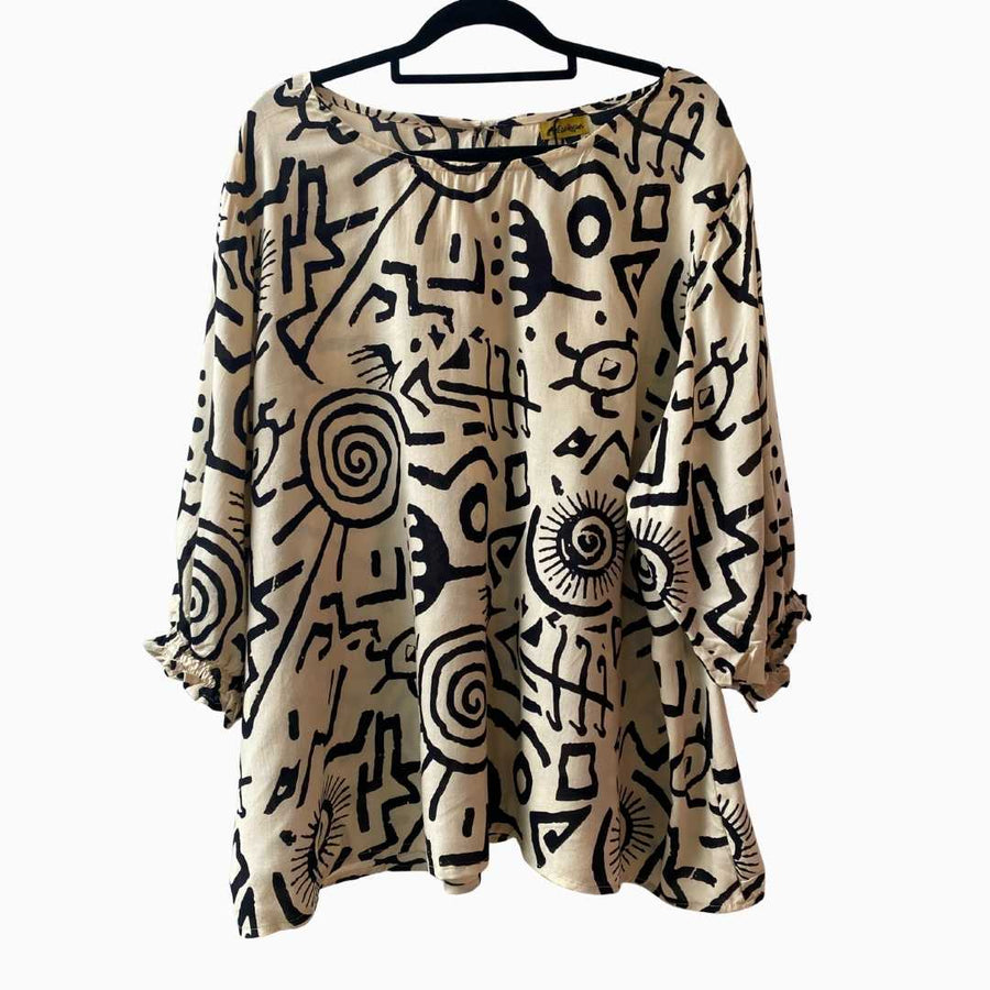 Summertime Blouse - Abstract Runes