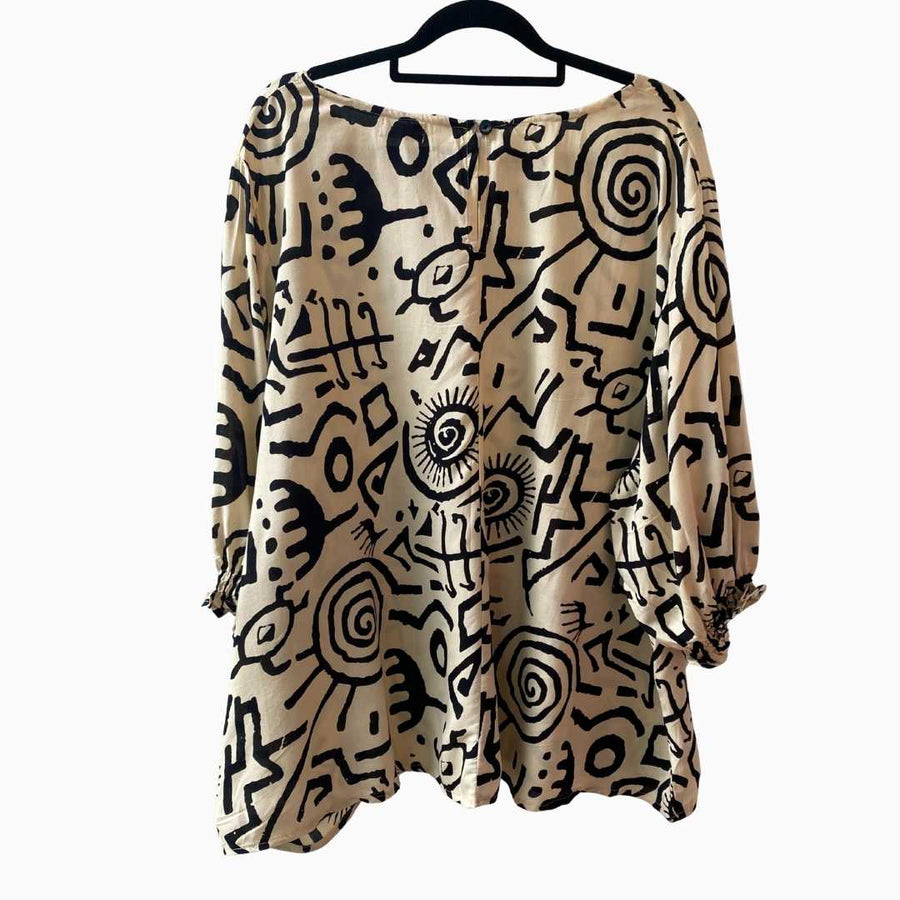 Summertime Blouse - Abstract Runes