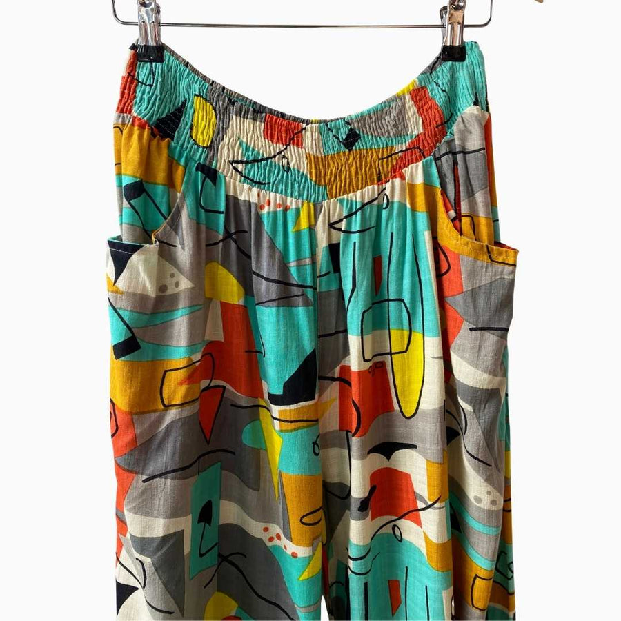 Wanderlust Cuff Pants - Picasso Abstract