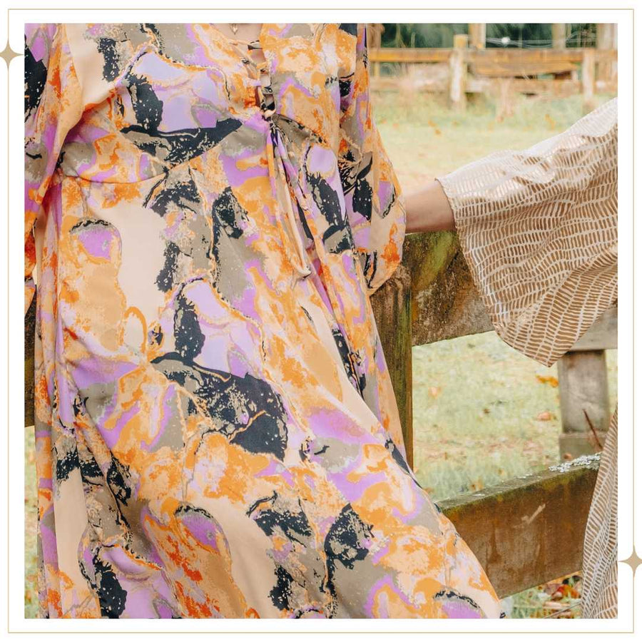MAYA kaftan dress - Autumn Glow