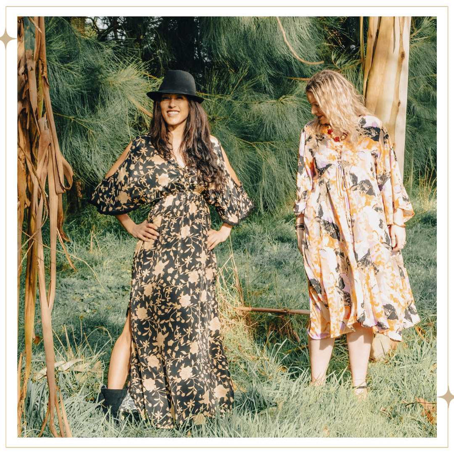 MAYA kaftan dress - Autumn Glow