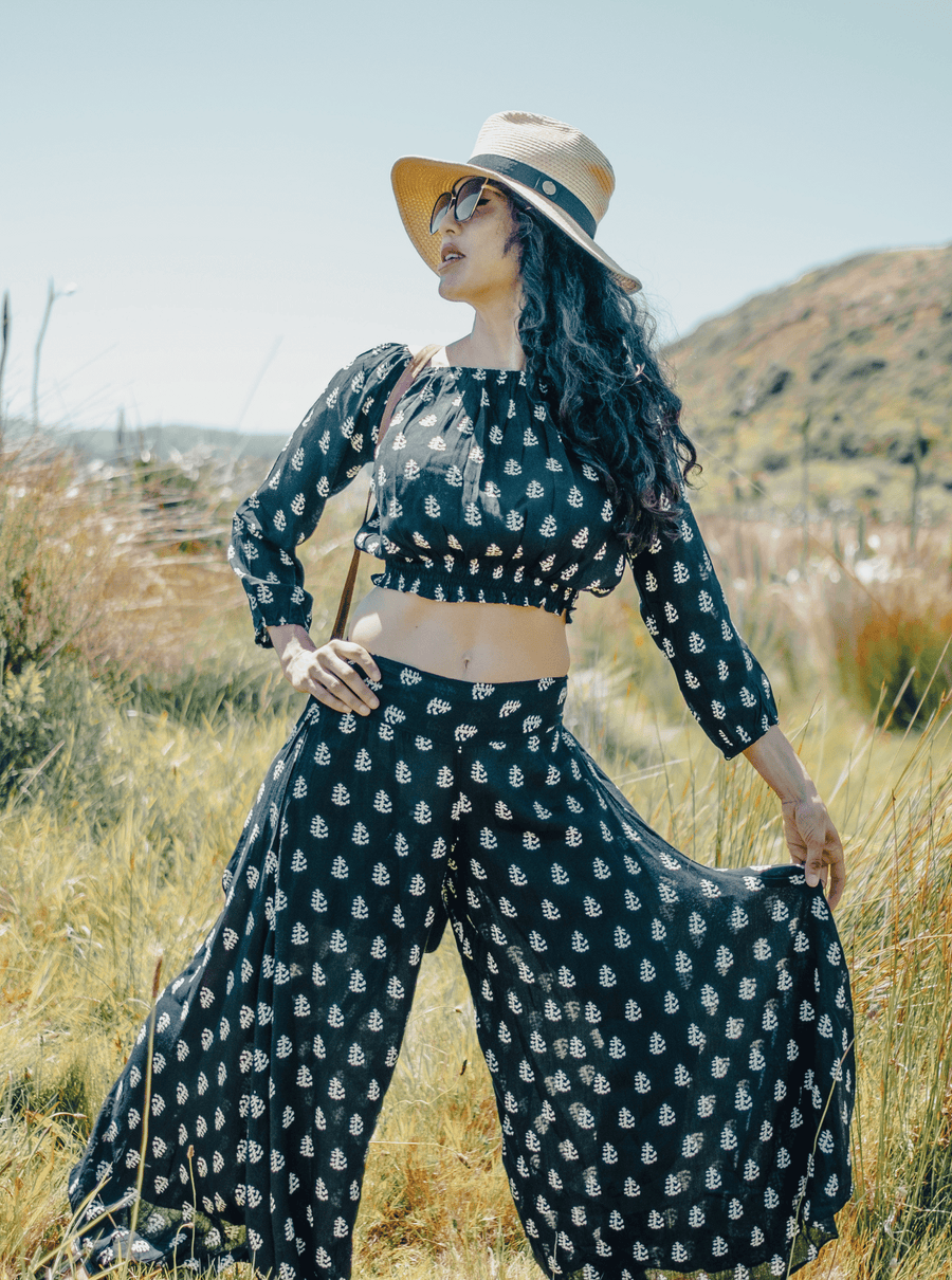 SUMMER pants - Bloom (Navy)