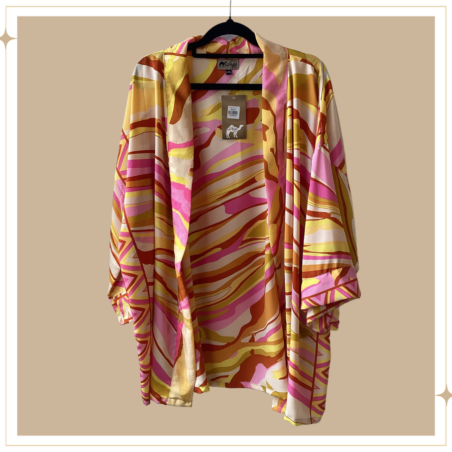 SOLACE Kimono - Calesco (Yellow) (size 10-22)