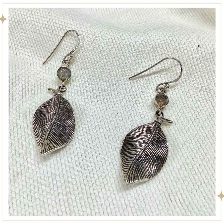 WARAQA - Labradorite & Silver Earrings