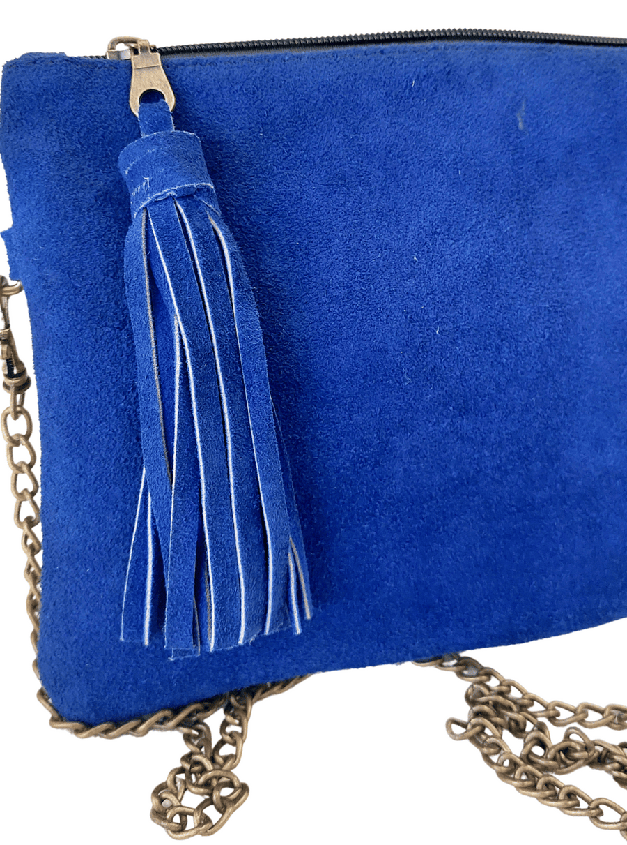 ESSAOUIR - Leather Clutch Bag (Blue)